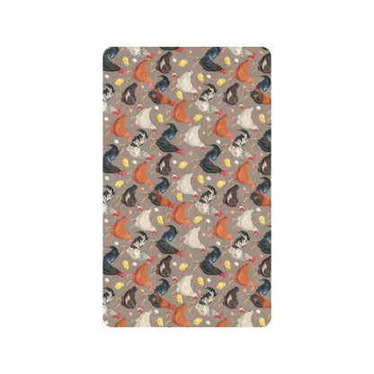 Chicken Evolution Pattern Rubber Doormat
