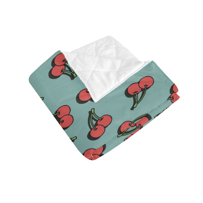 Cherry Pattern Print Design CH03 Premium Quilt