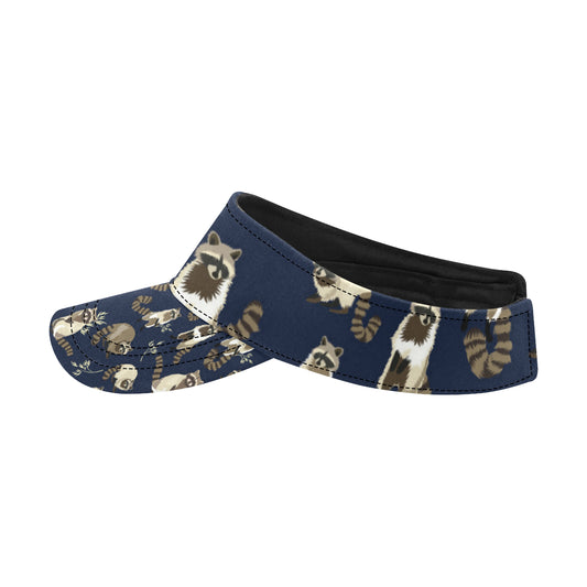 Raccoon Pattern Print Design A06 Unisex Sun Visor