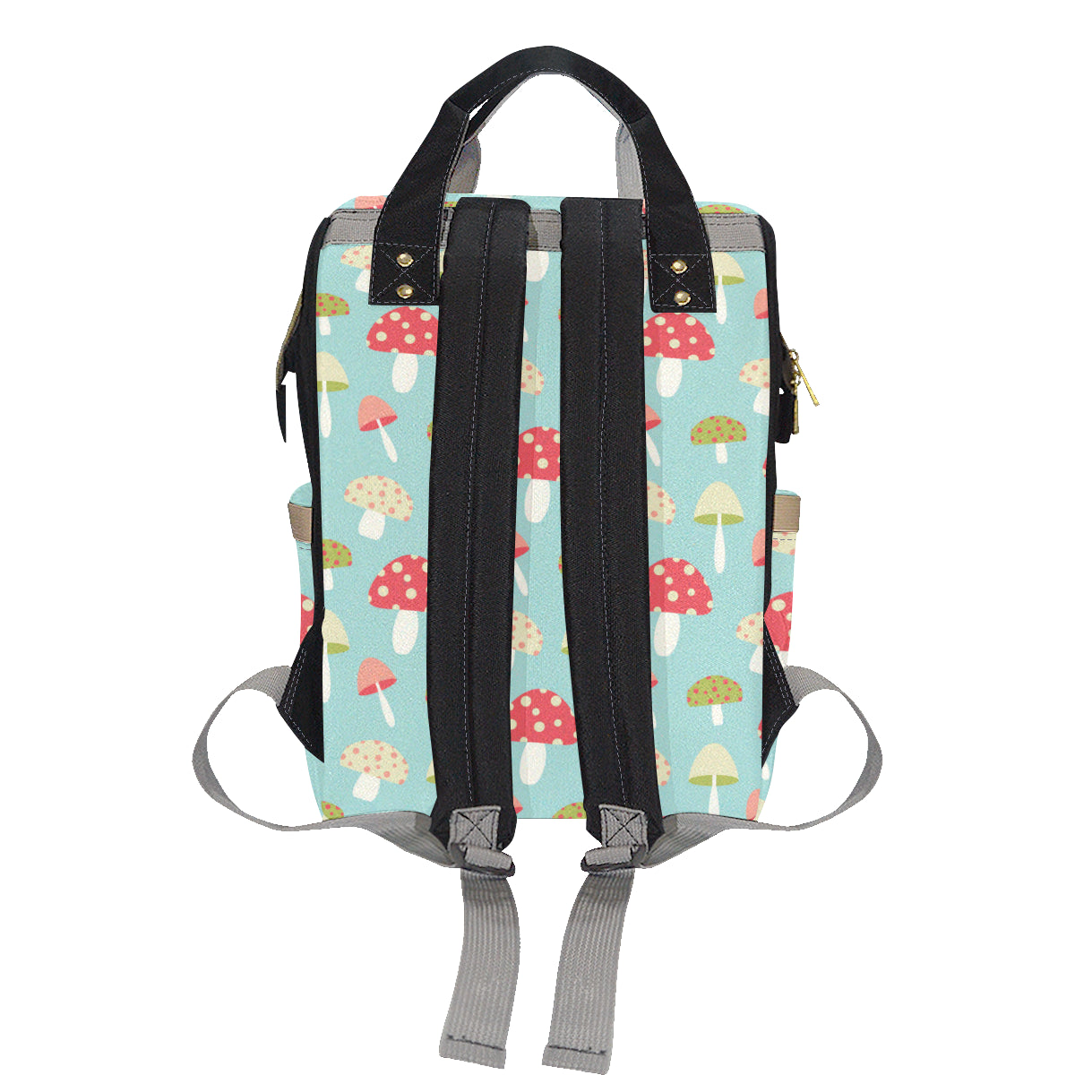 Mushroom Pattern Print Design A01 Diaper Bag Backpack