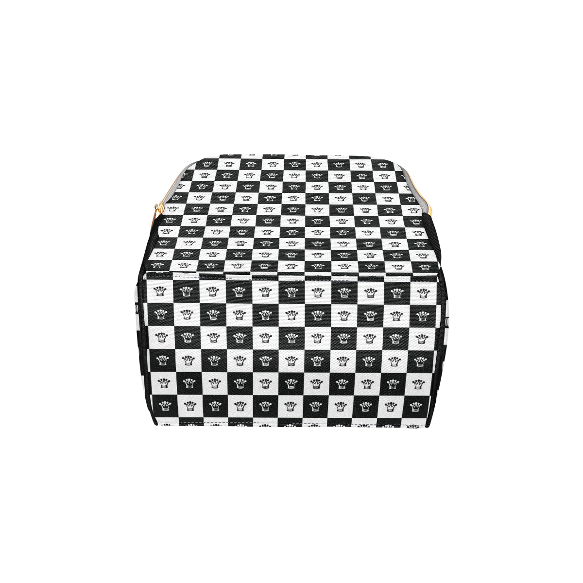Checkered Flag Crown Pattern Diaper Bag Backpack