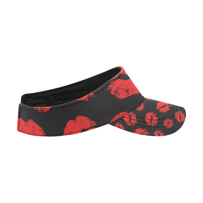 Lip Red Pattern Print Design 02 Unisex Sun Visor