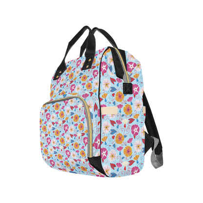 Morning Glory Pattern Print Design MG06 Diaper Bag Backpack