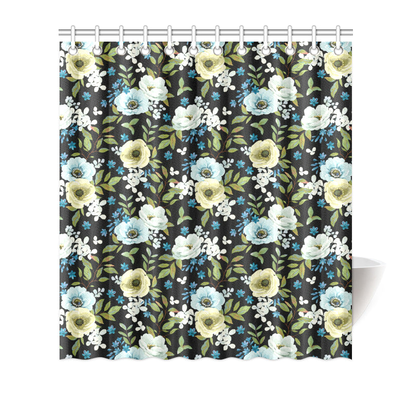 Anemone Pattern Print Design AM03 Shower Curtain