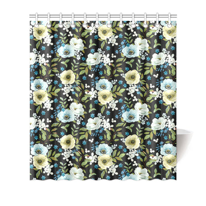 Anemone Pattern Print Design AM03 Shower Curtain