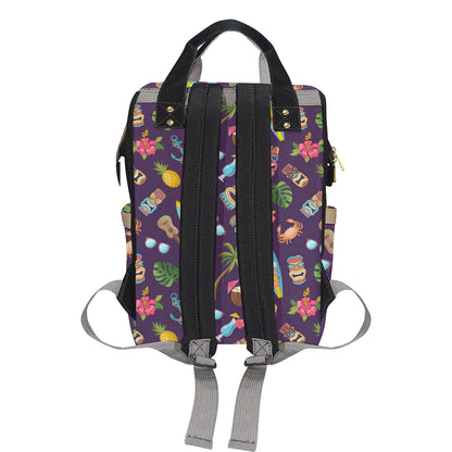 Hawaiian Themed Pattern Print Design H024 Diaper Bag Backpack