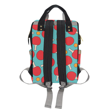 Ping Pong Pattern Print Design A01 Diaper Bag Backpack