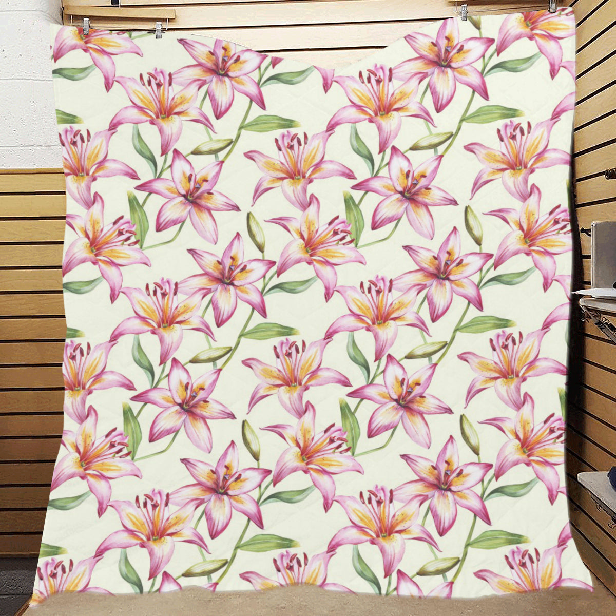 Lily Pattern Print Design LY011 Premium Quilt