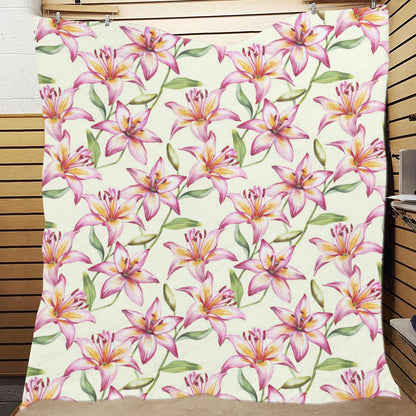 Lily Pattern Print Design LY011 Premium Quilt