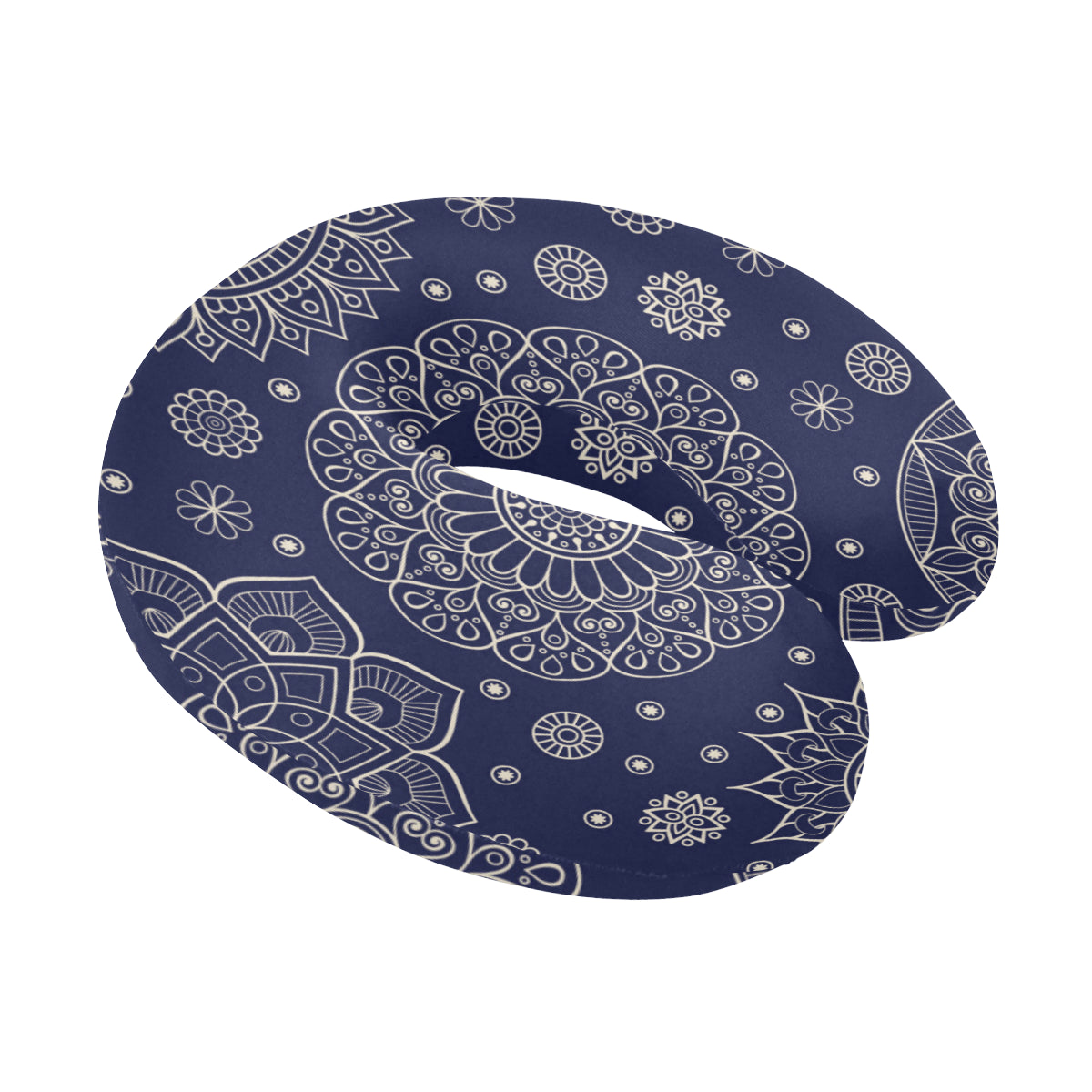 Mandala Pattern Print Design 02 U-Shaped Travel Neck Pillow
