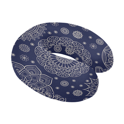Mandala Pattern Print Design 02 U-Shaped Travel Neck Pillow