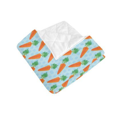 Carrot Pattern Print Design 01 Premium Quilt