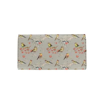 Birds Pattern Print Design 03 Women's Trifold Wallet