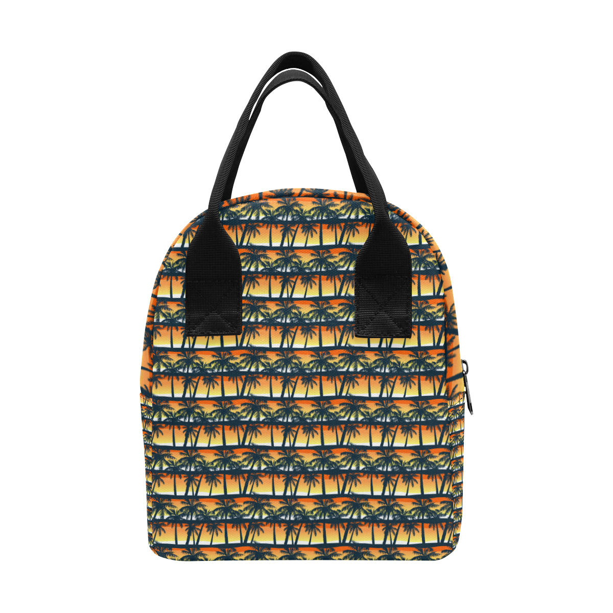 Palm Tree Sunset Design Print Insulated Lunch Bag