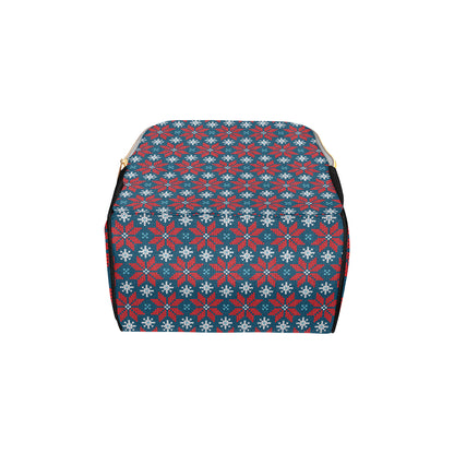 Poinsettia Pattern Print Design A02 Diaper Bag Backpack