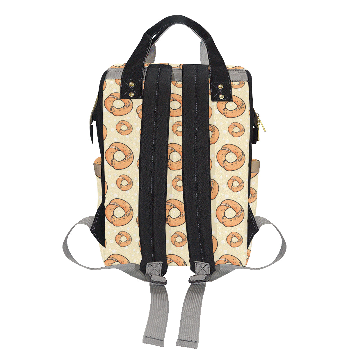 Bagel Pattern Print Design 03 Diaper Bag Backpack