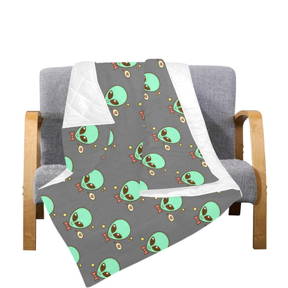 Alien Pattern Print Design 02 Premium Quilt