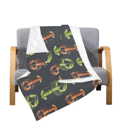 Lobster Pattern Print Design 01 Premium Quilt