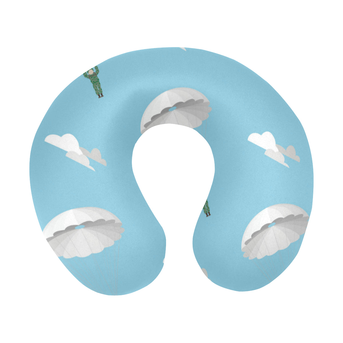 Paratrooper Pattern Print Design A02 U-Shaped Travel Neck Pillow