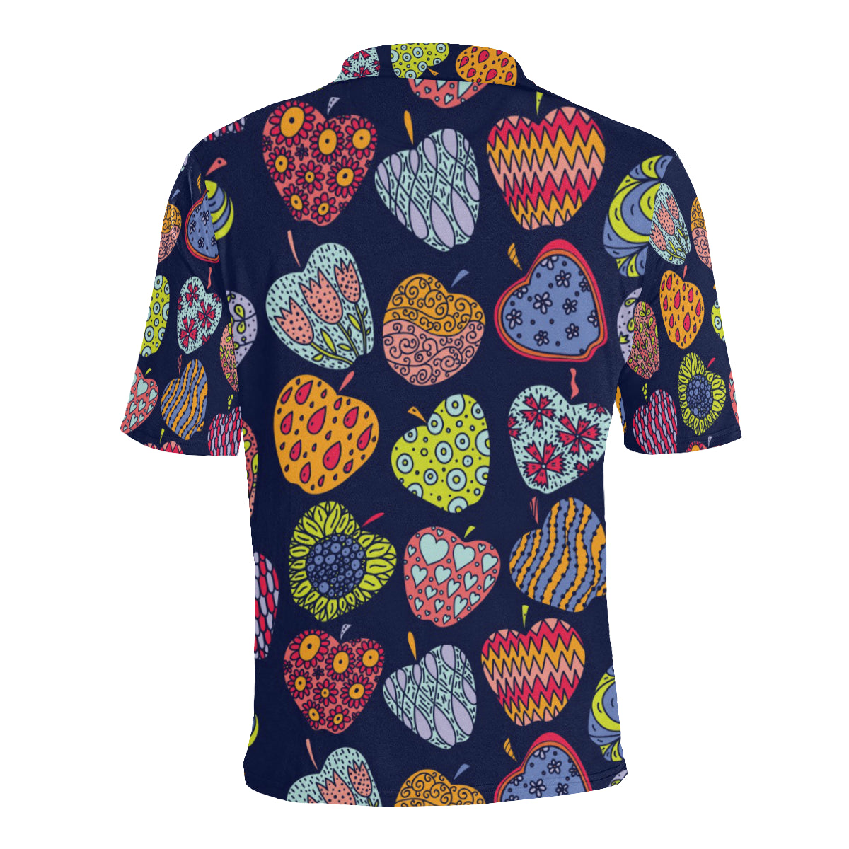 Apple Pattern Print Design AP05 Men Polo Shirt