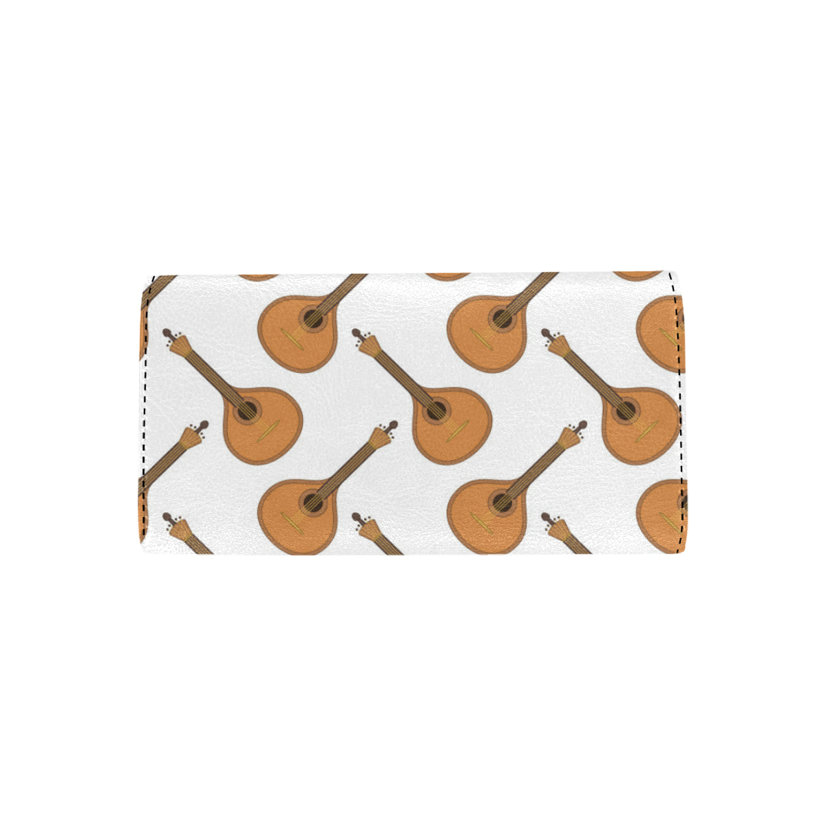 Mandolin Pattern Print Design 01 Women's Trifold Wallet