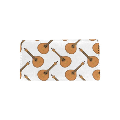 Mandolin Pattern Print Design 01 Women's Trifold Wallet