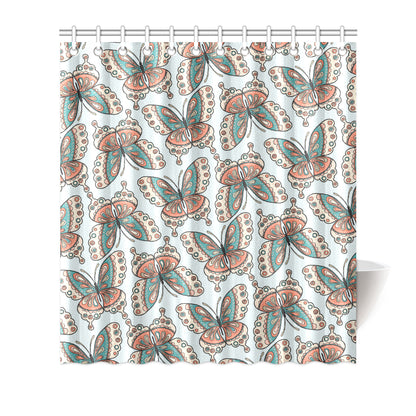Butterfly Pattern Shower Curtain