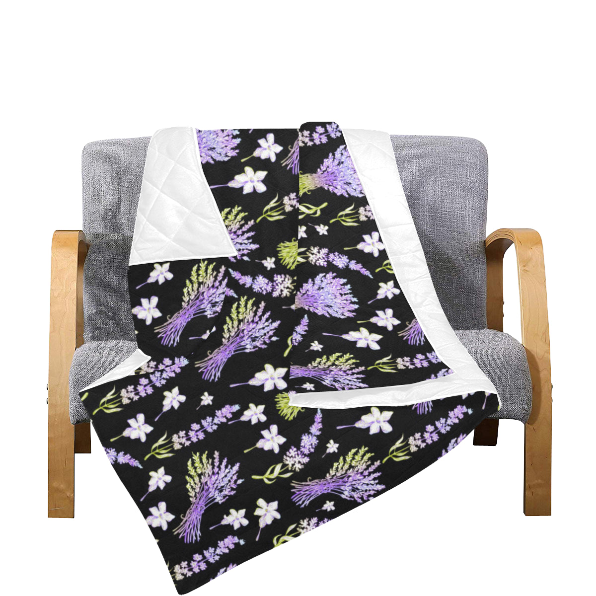 Lavender Pattern Print Design LV04 Premium Quilt