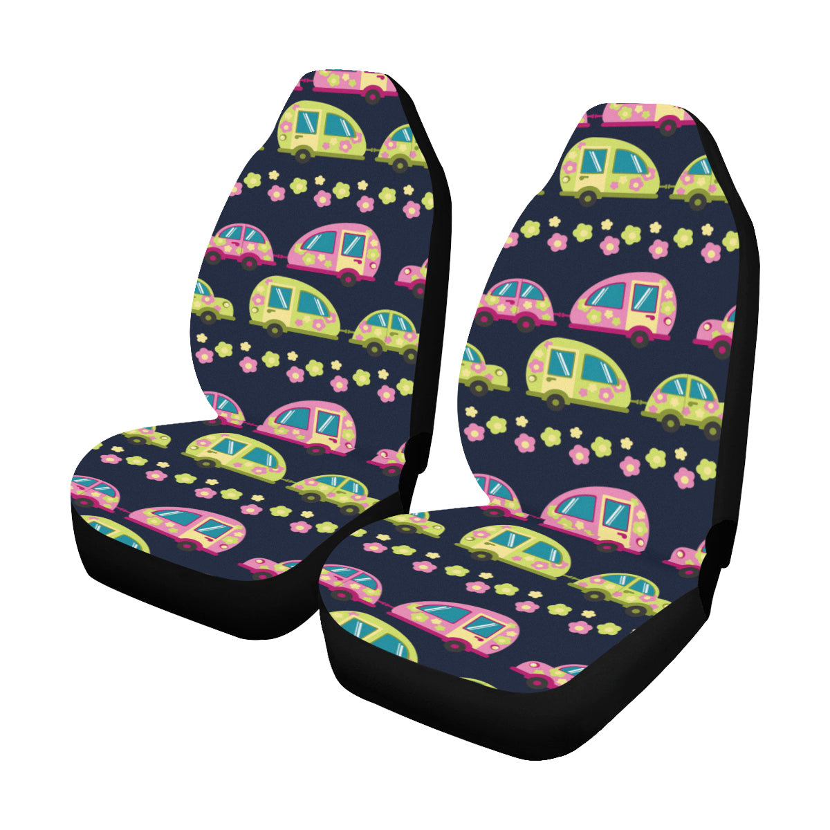 Camper Cute Camping Design No 3 Print Car Seat Covers (Set of 2)