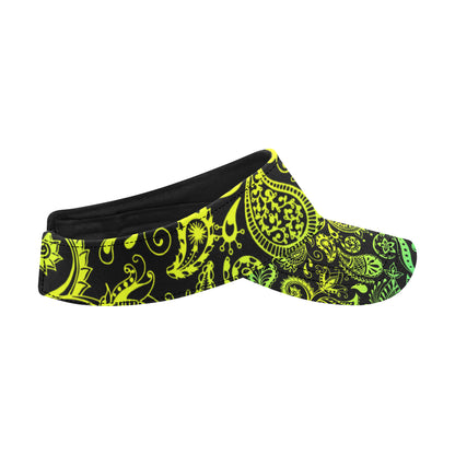 Paisley Green Design Print Unisex Sun Visor