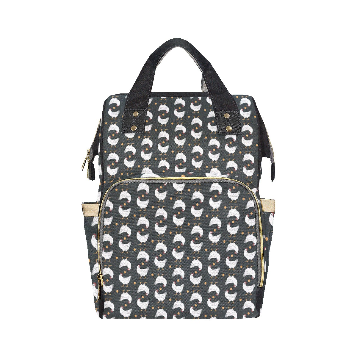 Chicken Pattern Print Design 06 Diaper Bag Backpack