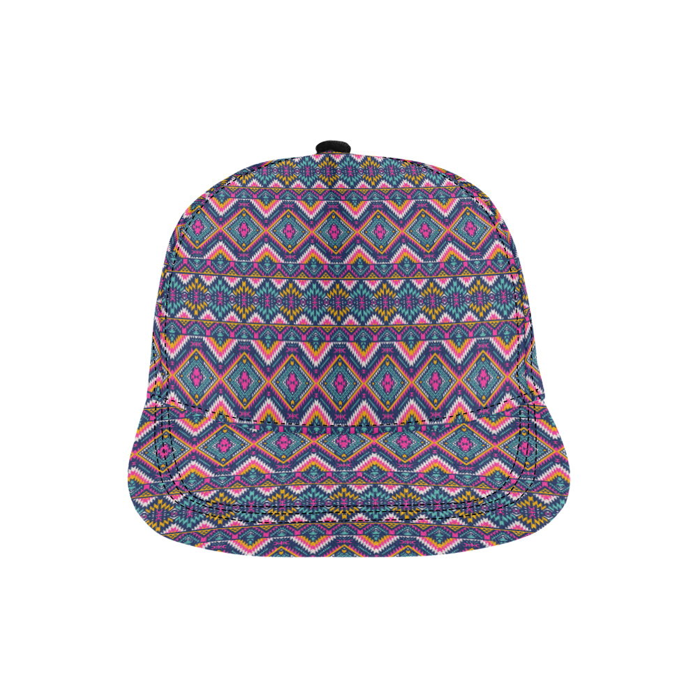 Indian Navajo Pink Themed Design Print Snapback Cap