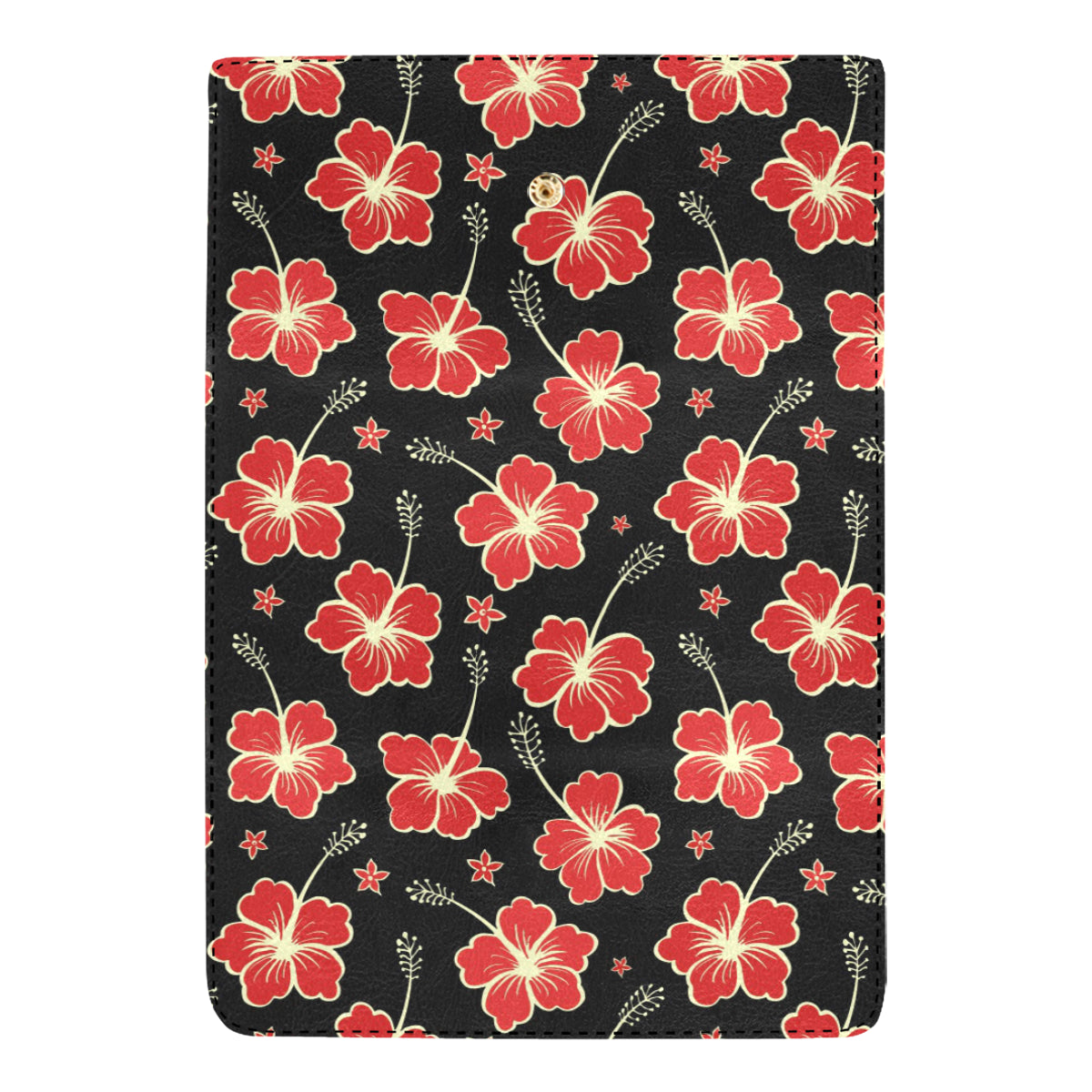 Red Hibiscus Pattern Print Design HB021 Women's Trifold Wallet