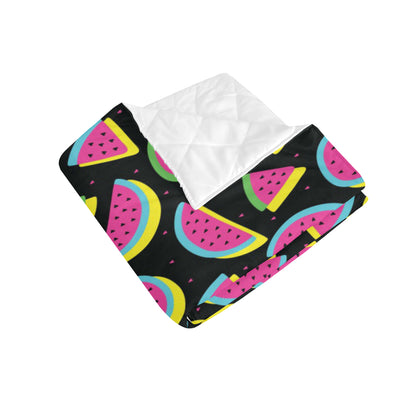 Watermelon Pattern Print Design WM07 Premium Quilt