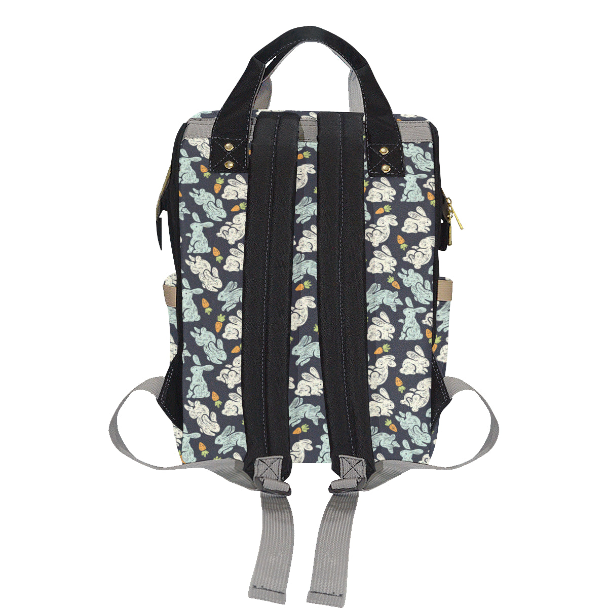 Bunny Pattern Print Design 04 Diaper Bag Backpack