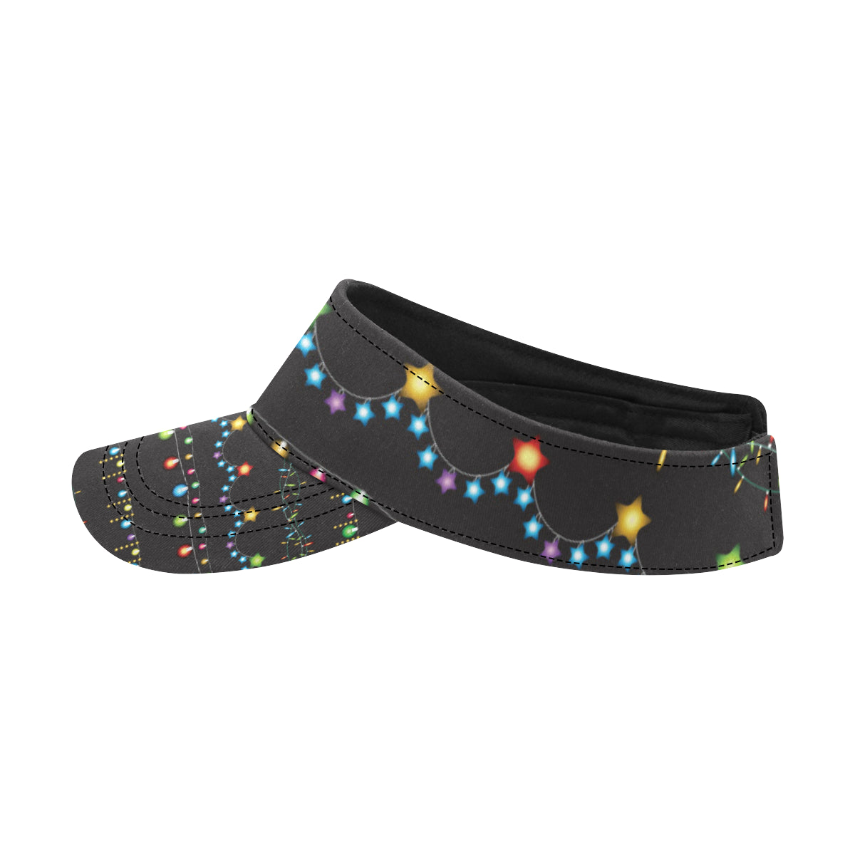 Christmas Light Pattern Print Design 01 Unisex Sun Visor