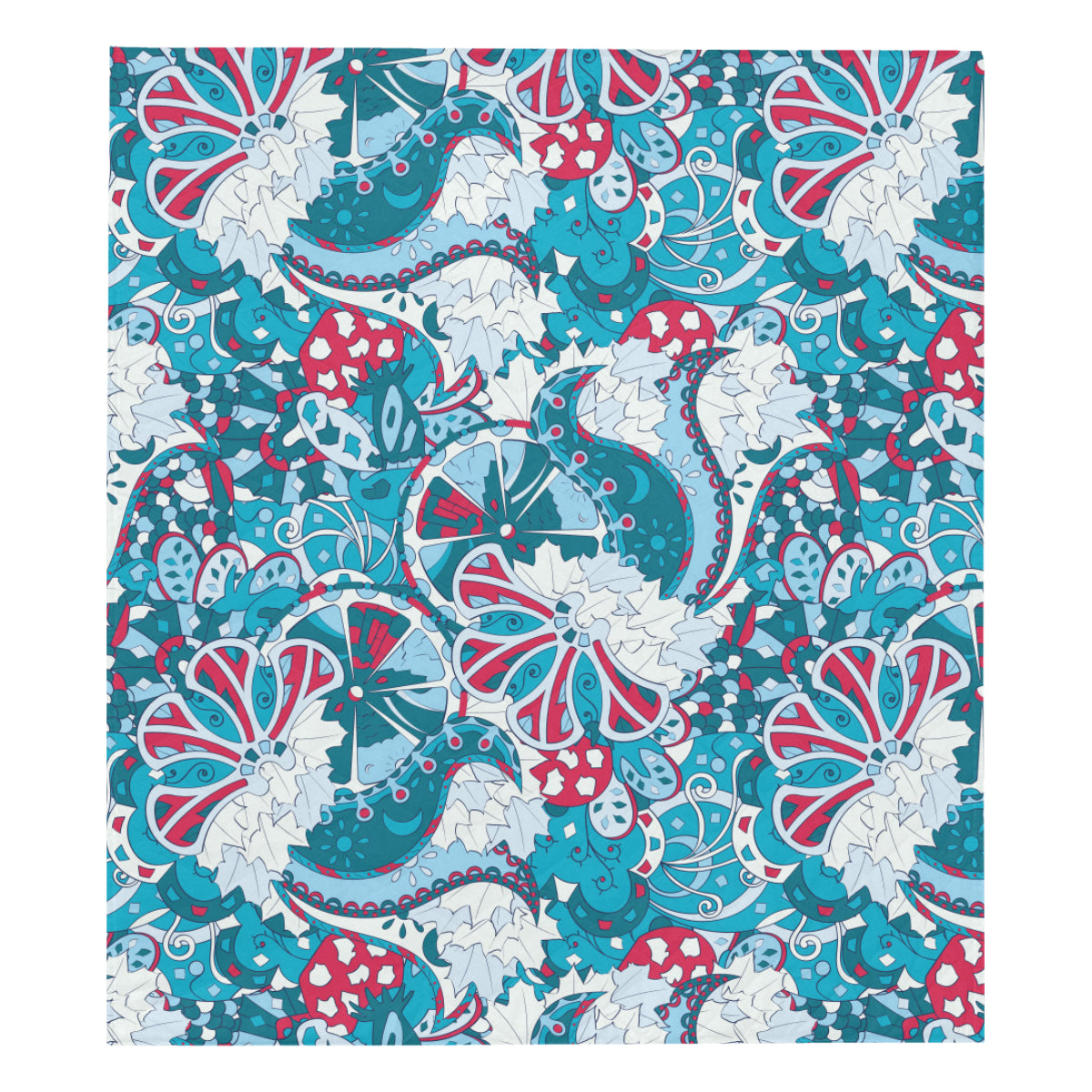 Funky Retro Pattern Print Design A05 Premium Quilt