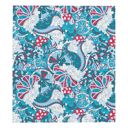 Funky Retro Pattern Print Design A05 Premium Quilt