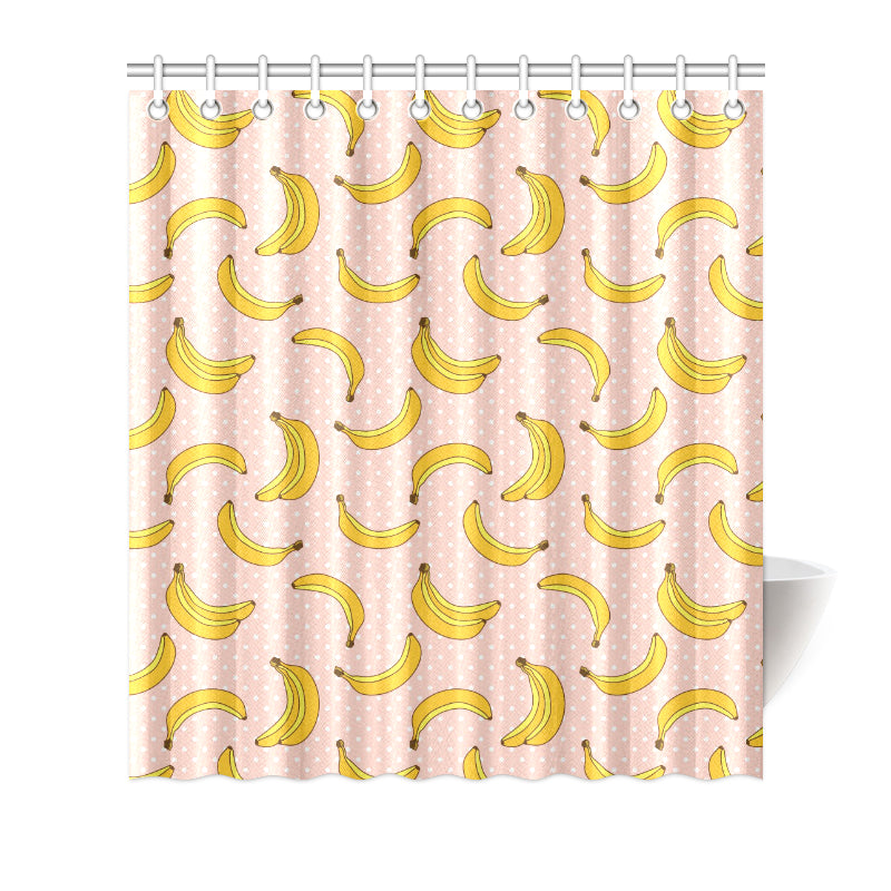Banana Pattern Print Design BA06 Shower Curtain