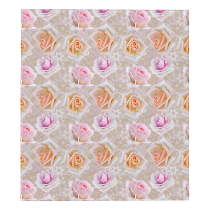 Rose Pattern Print Design RO011 Premium Quilt