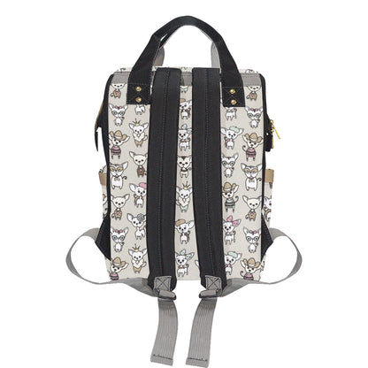 Chihuahua Pattern Print Design 02 Diaper Bag Backpack