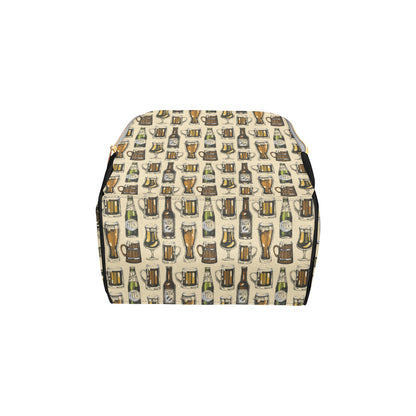 Beer Pattern Print Design 04 Diaper Bag Backpack