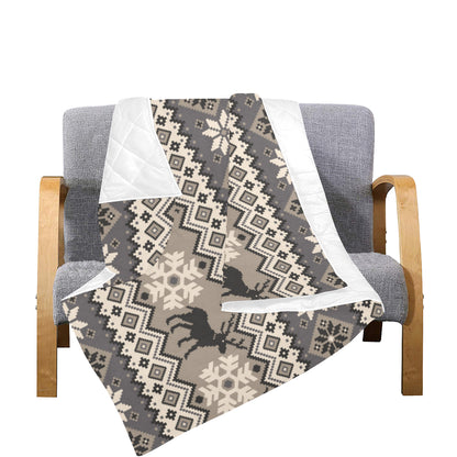 Nordic Pattern Print Design A01 Premium Quilt