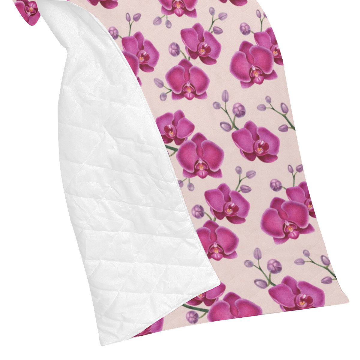 Orchid Purple Pattern Print Design OR04 Premium Quilt