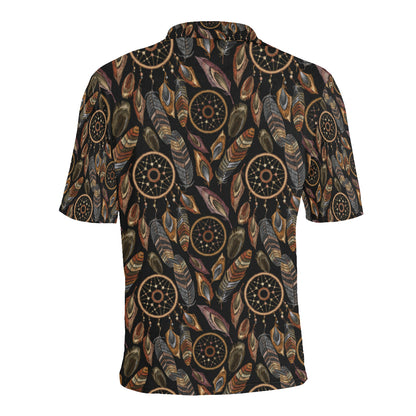 Dream catcher embroidered style Men Polo Shirt