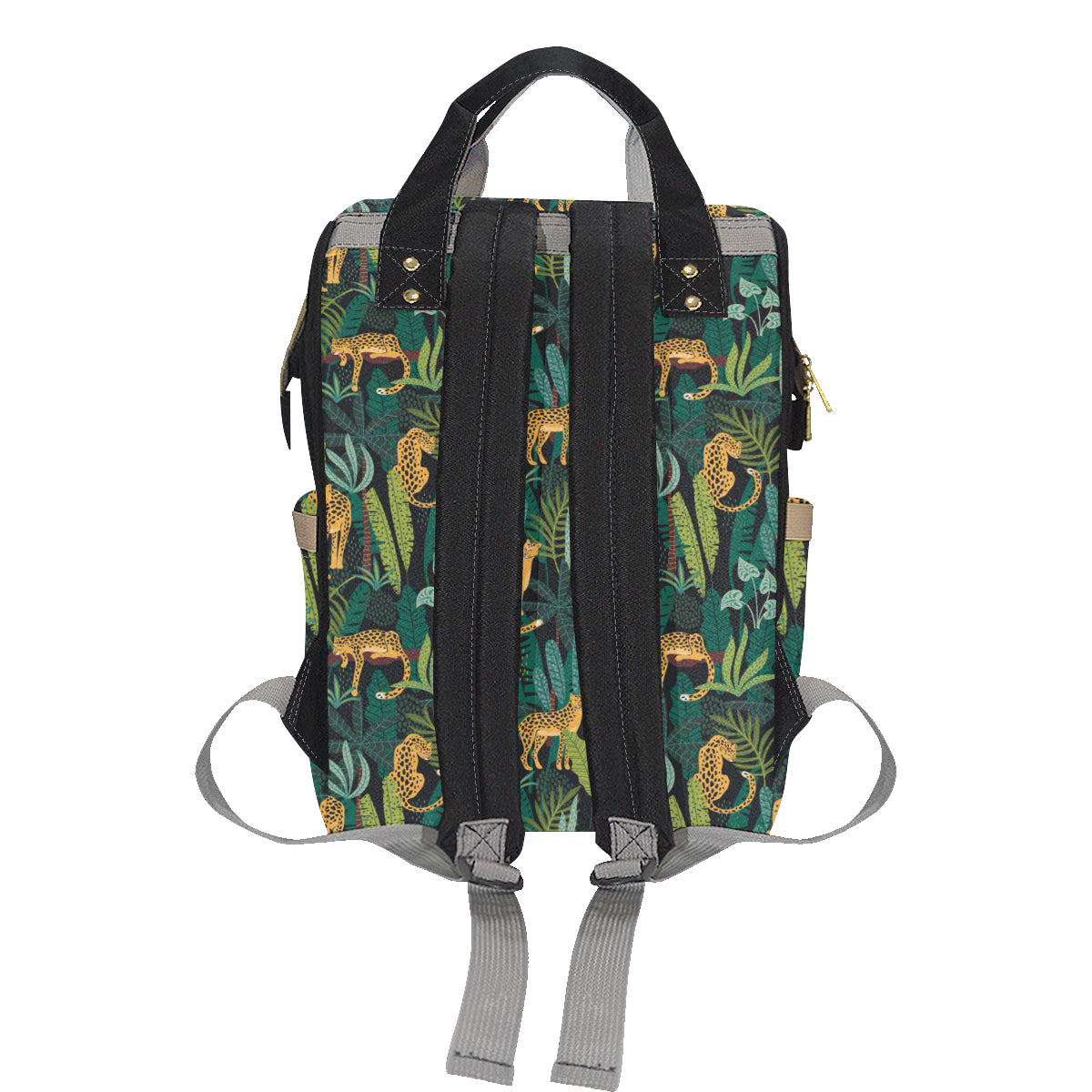Jaguar Jungle Pattern Print Design 03 Diaper Bag Backpack
