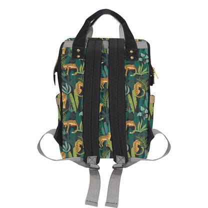 Jaguar Jungle Pattern Print Design 03 Diaper Bag Backpack