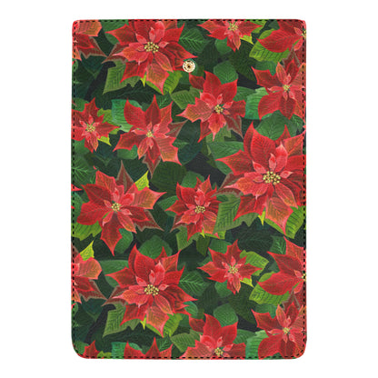 Poinsettia Pattern Print Design POT04 Women's Trifold Wallet