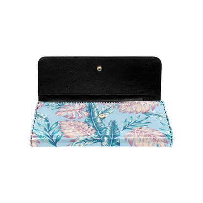 Tropical Flower Pattern Print Design TF01 Women's Trifold Wallet