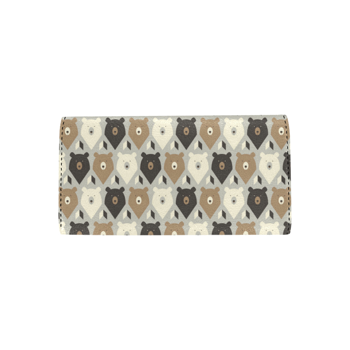 Bear Pattern Print Design 04 Women's Trifold Wallet